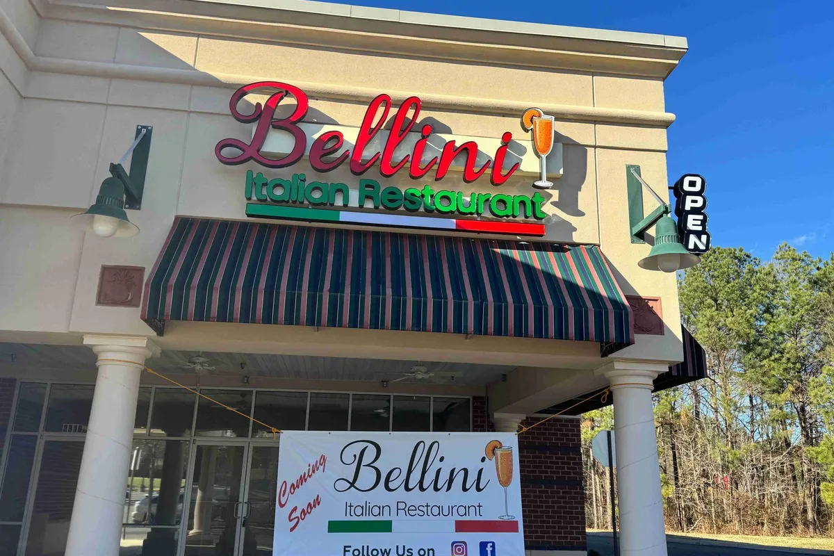 Bellini Italian Restaurant storefront in Henrico